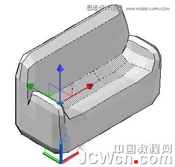 AutoCAD教程：運用長方體網格拉伸制作雙人和多人沙發,三聯