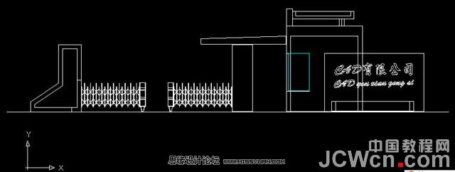 AutoCAD教程：廠區大門的建模及渲染過程,三聯