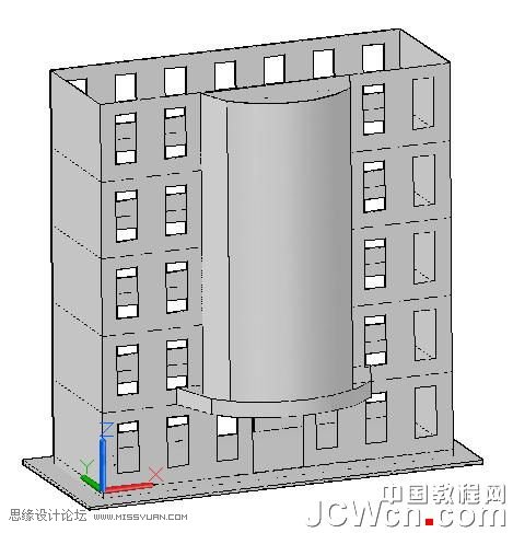 AutoCAD 2011教程：曲面命令創建樓房,三聯