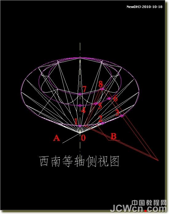 AutoCAD建模教程：繪制八心八箭的鑽石,三聯