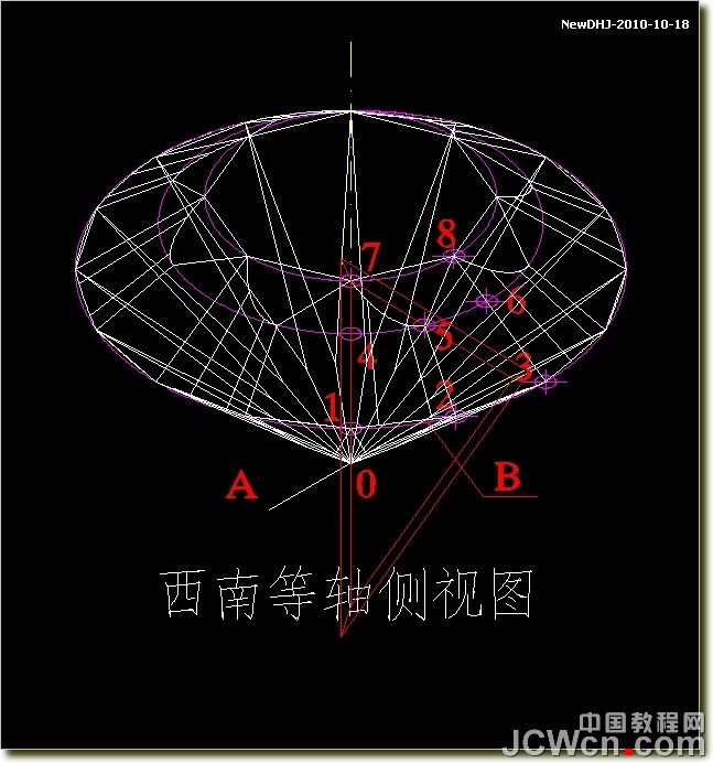 AutoCAD建模教程：繪制八心八箭的鑽石,三聯