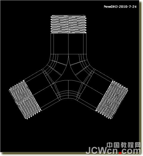 AutoCAD三維建模教程：三通管的制作過程_三聯