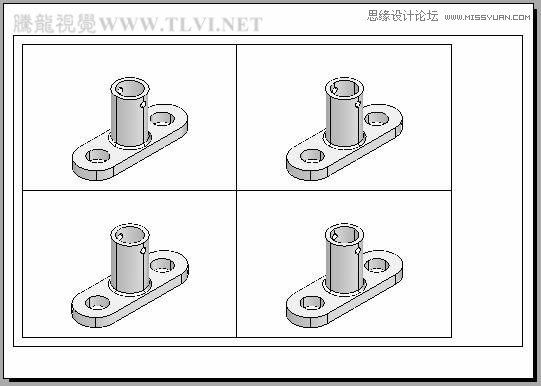 AutoCAD實例教程：中並列視口的打印輸出,三聯