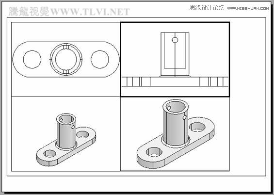 AutoCAD實例教程：中並列視口的打印輸出,三聯