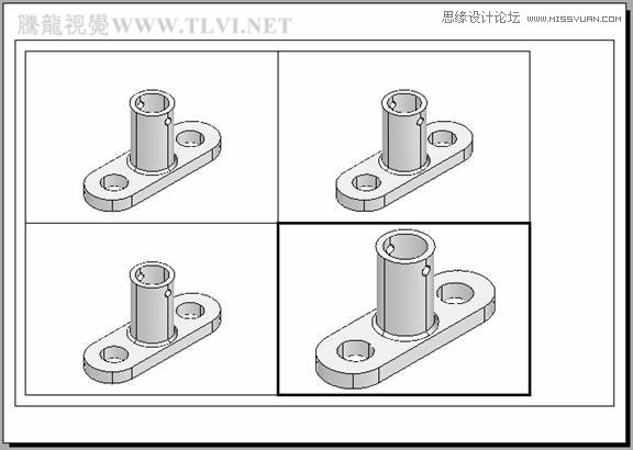 AutoCAD實例教程：中並列視口的打印輸出,三聯