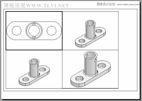 AutoCAD實例教程：中並列視口的打印輸出,三聯