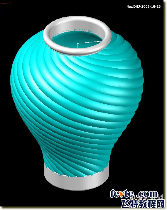 AutoCAD三維建模教程：通過陶罐實例講解螺旋體的制作方法_中國教程網