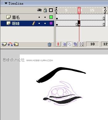 Flash制作卡通人物眨眼動畫的方法,PS教程,思緣教程網