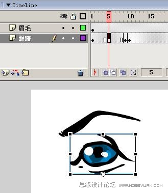 Flash制作卡通人物眨眼動畫的方法,PS教程,思緣教程網