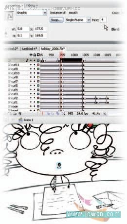 Flash cs3鼠繪教程：圖形元件的同步與不同步,PS教程,思緣教程網