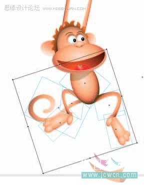 Flash cs3鼠繪教程：動畫技巧之繪制猴子,PS教程,思緣教程網