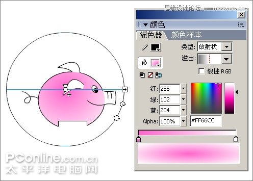 Flash制作有趣的親嘴豬動畫教程,PS教程,思緣教程網