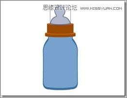 Flash繪圖功能制作奶瓶標志