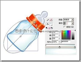 Flash繪圖功能制作奶瓶標志