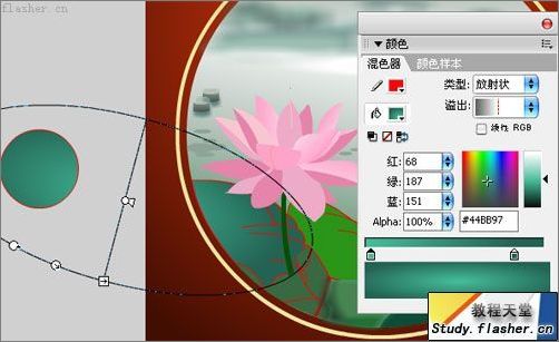 Flash8實例教程：繪制中國風荷塘風景