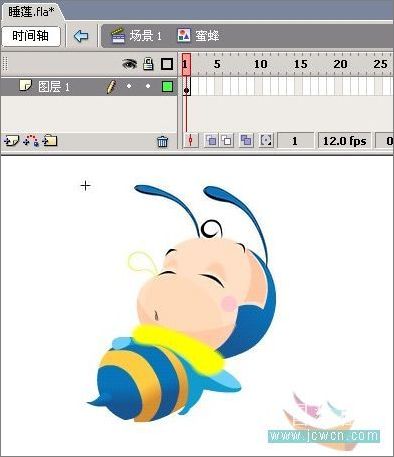 Flash打造可愛卡通小蜜蜂睡覺情景