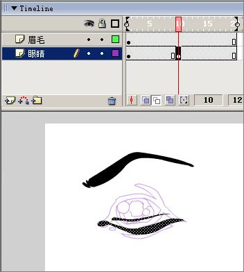 Flash制作卡通人物眨眼動畫的方法和技巧