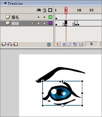 Flash制作卡通人物眨眼動畫的方法和技巧