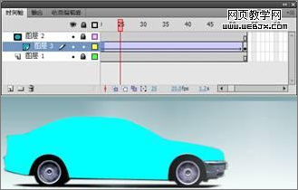 Flash制作低排放高節能汽車的廣告動畫