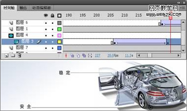 Flash制作低排放高節能汽車的廣告動畫