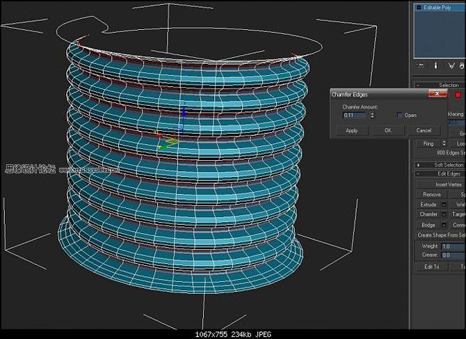 3D MAX建模教程：簡單打造實用螺紋模型