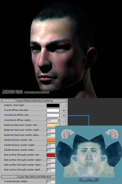 3ds Max的mental ray皮膚3S的經典教程