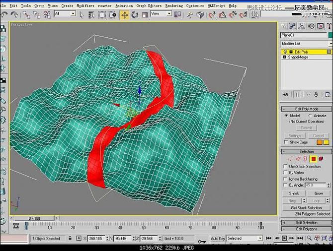 3ds Max實例教程：等高線制作山路建模