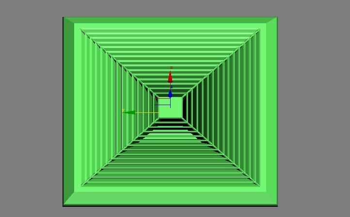 3DSMAX制作綠色排氣扇3d建模 三聯