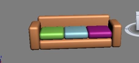 3D MAX制作簡易多彩的沙發模型   三聯