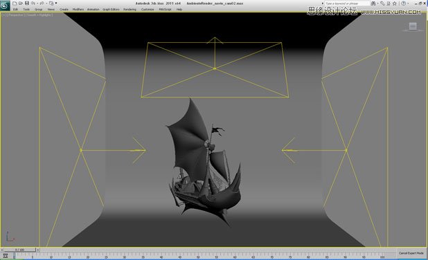 3DMAX制作在大海中航行的帆船,破洛洛