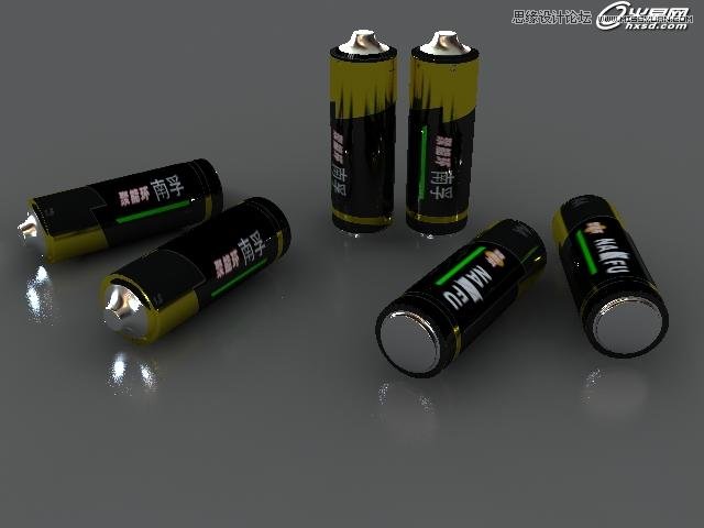 3ds Max使用Blend混合材質制作電池,PS教程,思緣教程網