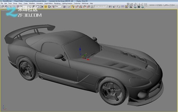 3DMAX制作炫酷的紅色跑車教程,PS教程,思緣教程網