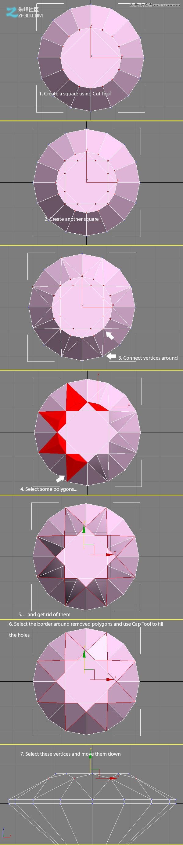 3Dmax制作創建非常精致的3D鑽石戒指,PS教程,思緣教程網