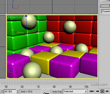 3ds max制作彩塊和亮球球