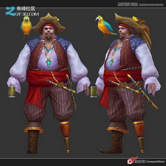 3DSMAX制作網游中胖胖的海盜 三聯