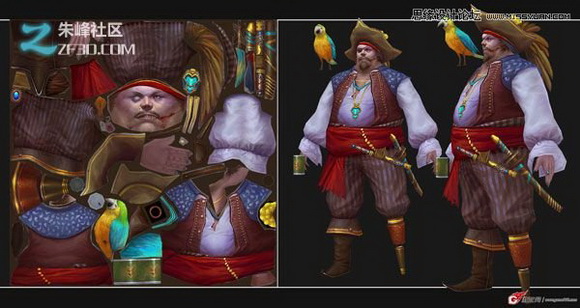 3DSMAX制作網游中胖胖的海盜效果