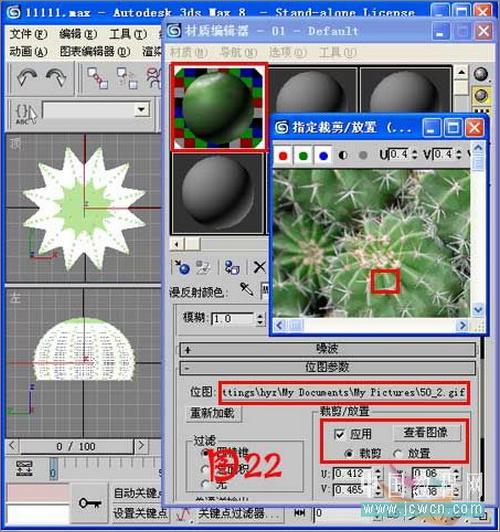 3DSMAX教程:毛發修改器制作逼真仙人球(7)