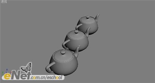 3dmax制作不同材質茶壺的投影效果