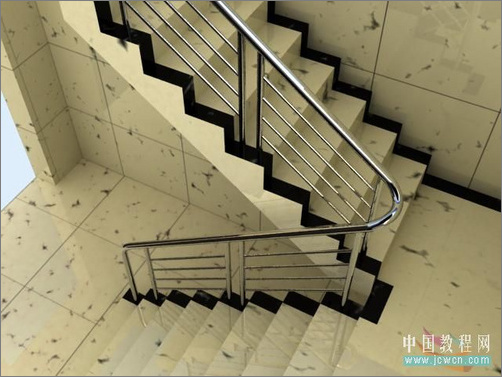 3DSMAX打造樓梯間大理石效果 三聯