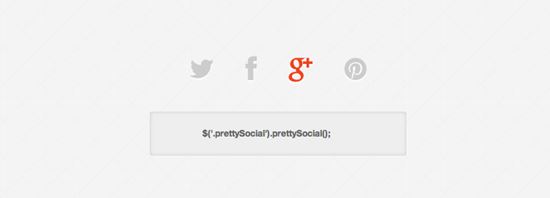 jQuery prettySocial