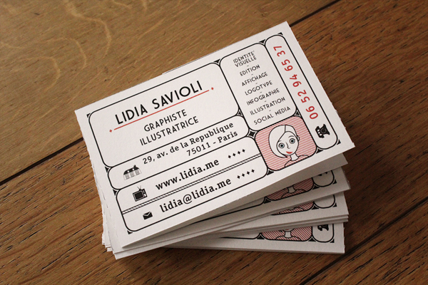 Carte de Visite - Ticket to Ride by Lidia Savioli in Showcase of 50 Creative Business Cards