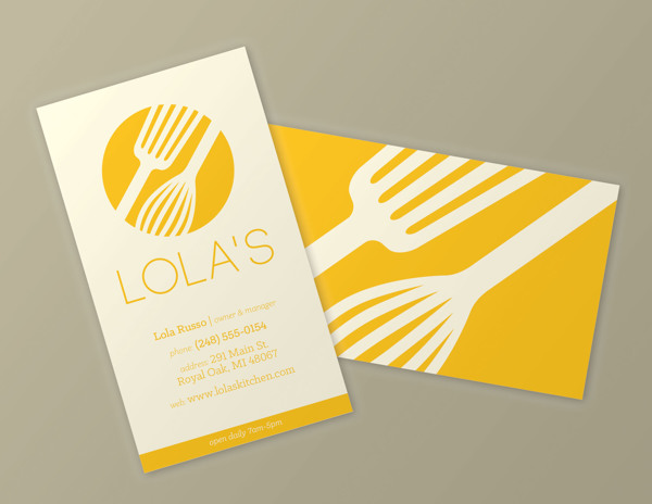 Lola's Brand Identity by Erica Tedesco in Showcase of 50 Creative Business Cards