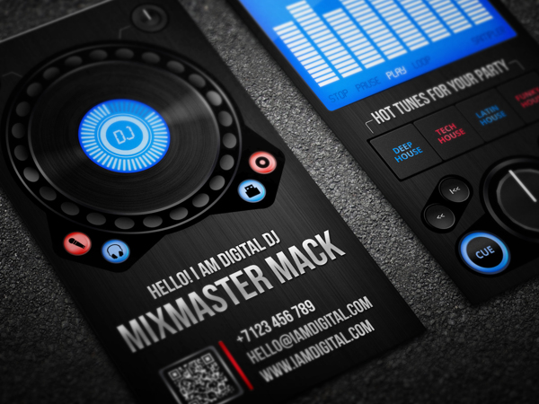 Digital DJ Business Card by Serge Gray in Showcase of 50 Creative Business Cards