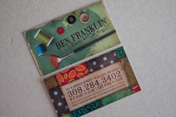 Arts & Crafts Store Business Cards by Melissa Elmblad in Showcase of 50 Creative Business Cards