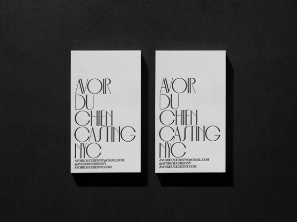 Avoir Du Chien Identity by Jesse McGowan in Showcase of 50 Creative Business Cards