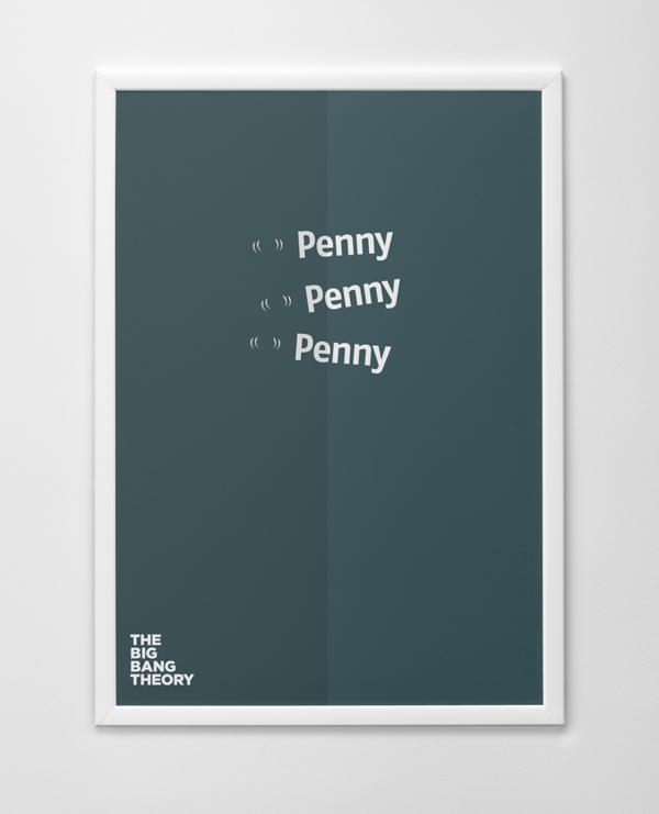The Big Bang Theory Minimalist Posters by Kareem Magdi in Showcase of Minimal Movie Posters #4