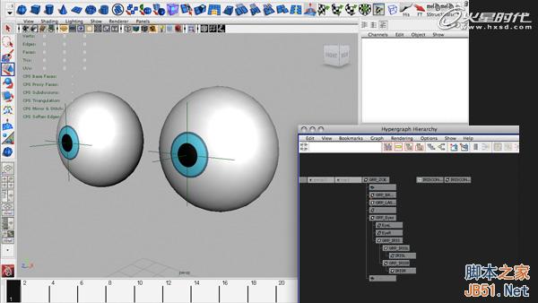 使用Maya的約束控制眼球 腳本之家 MAYA動畫教程