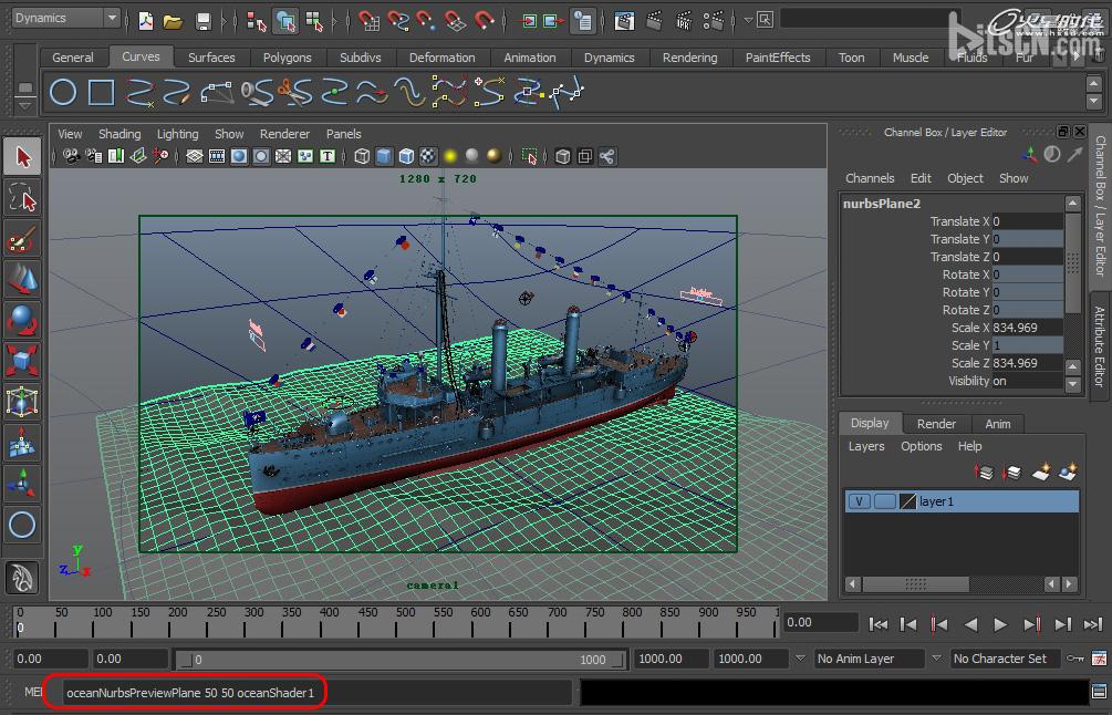 MAYA制作中山艦 海洋篇 網管之家 MAYA建模教程