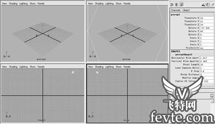 Maya 7.0 創建場景物體-使用攝像機 三聯