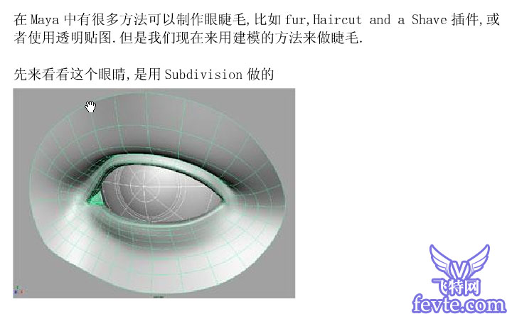 Maya制作眼睫毛 三聯